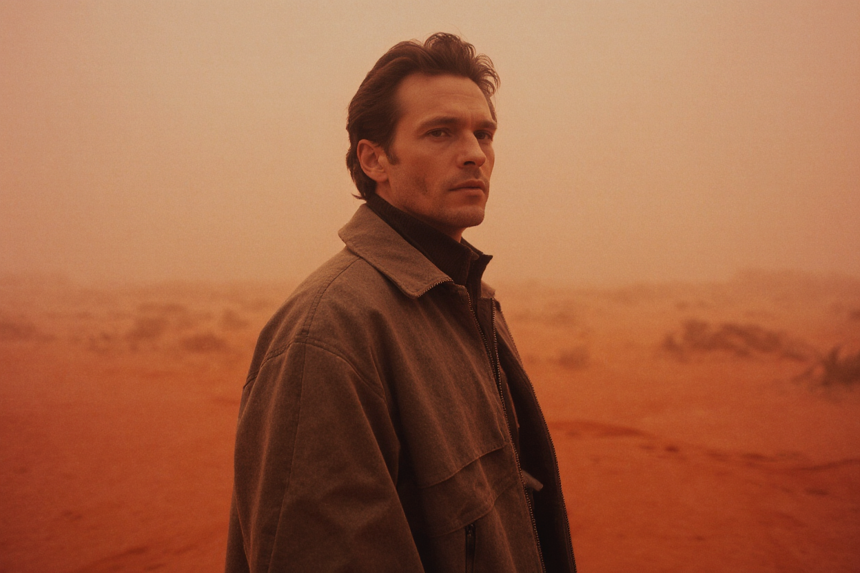 Futuristic Man in Fog